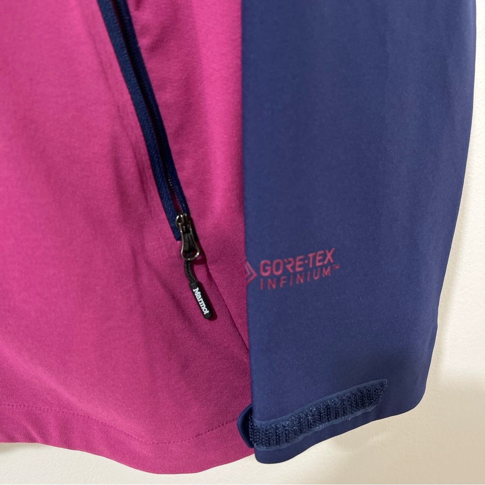 Marmot ROM 2.0 Waterproof Breathable Hooded Outdoor Navy & Pink Coat [size L] - Picture 6 of 11